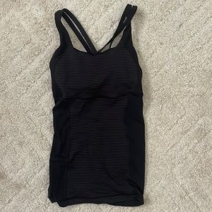 Black Striped Lululemon Tank Top